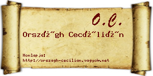 Országh Cecílián névjegykártya